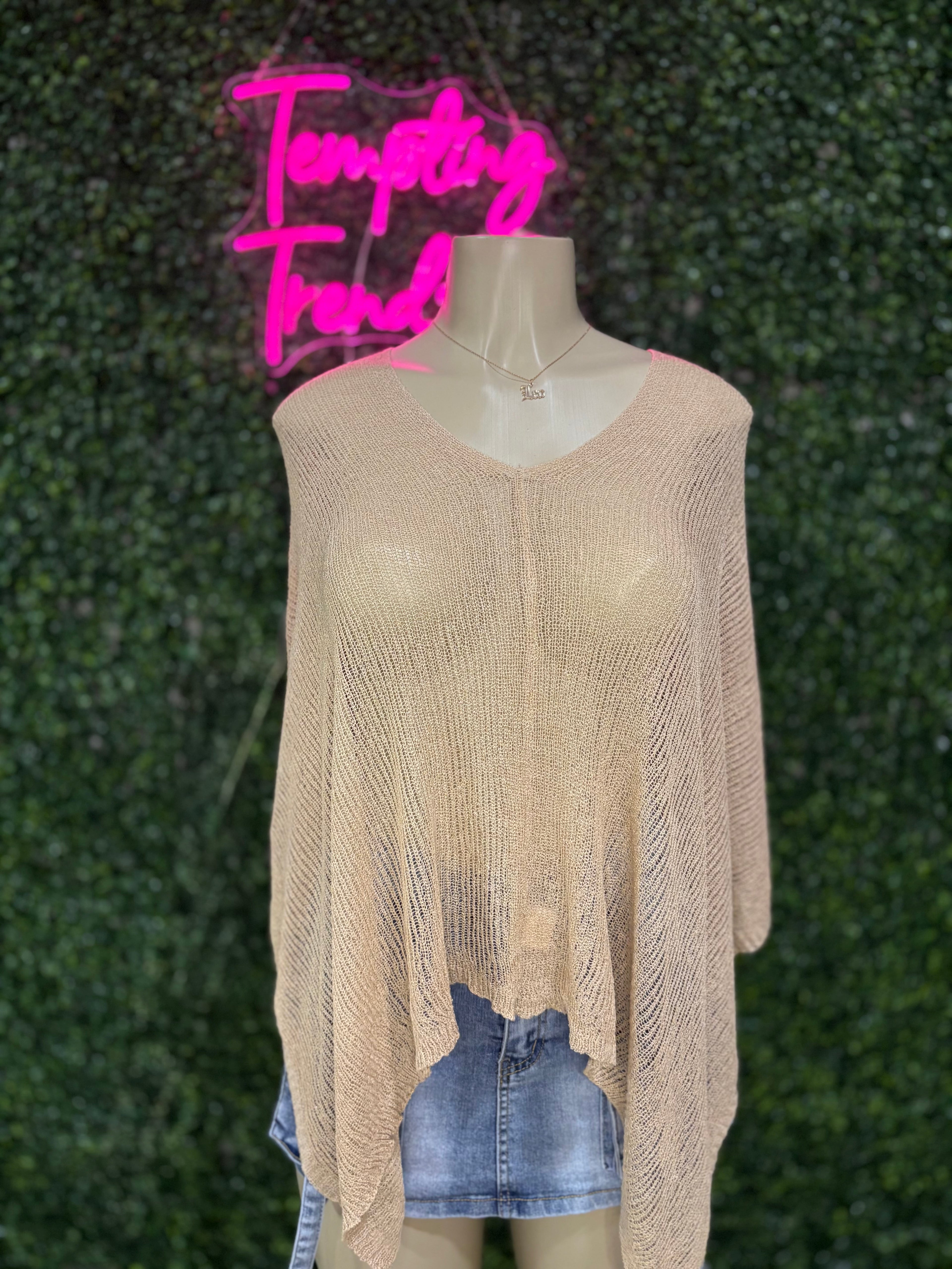 Asymmetrical Knit Sheer Shrug