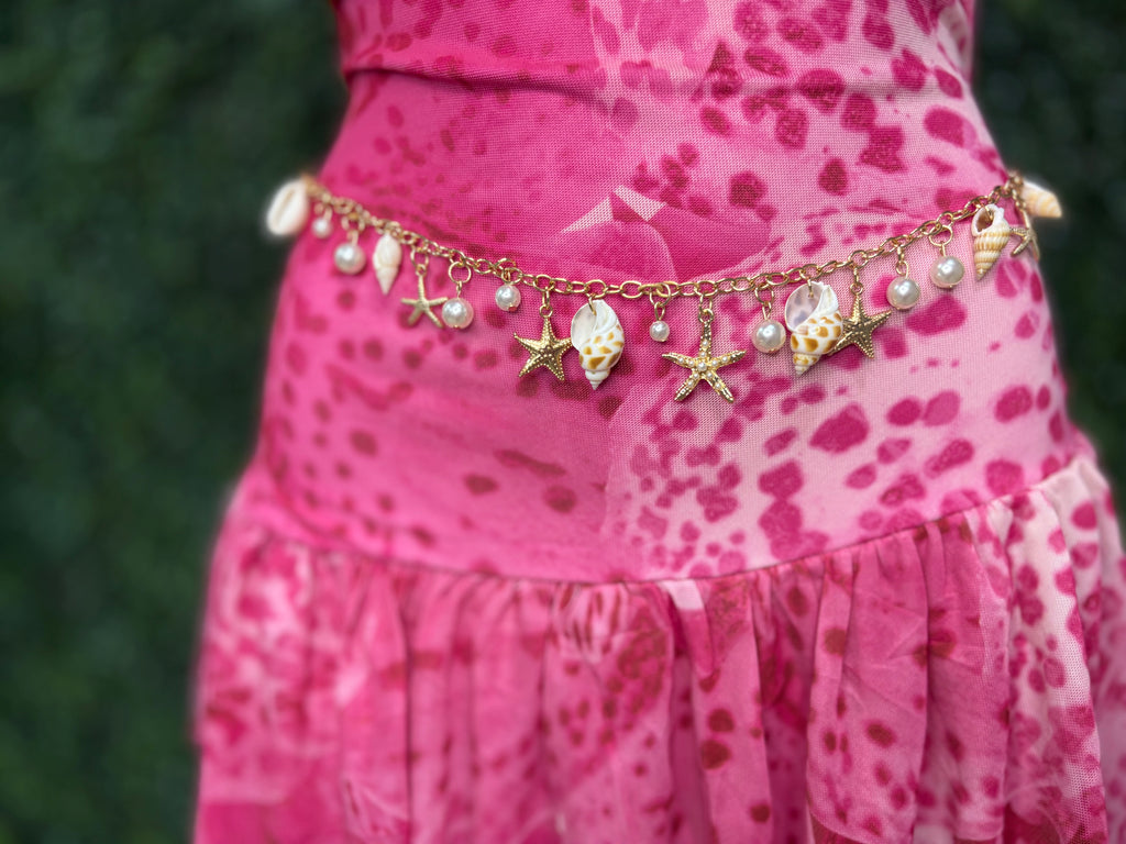 Big charm mermaidcore sea shell link chain