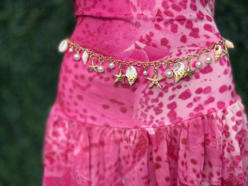 Big charm mermaidcore sea shell link chain