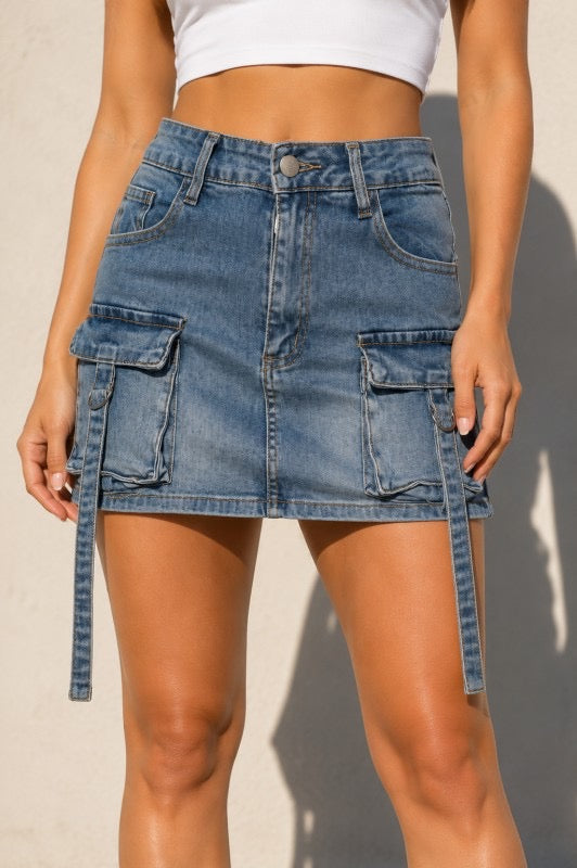 Cargo mini skort