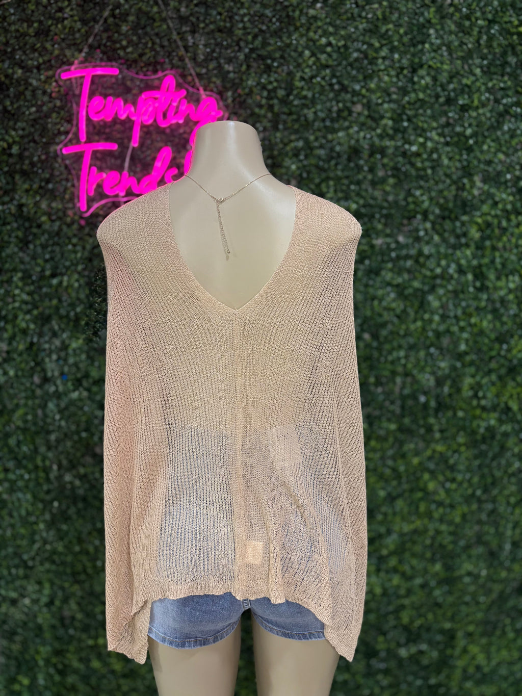 Asymmetrical Knit Sheer Shrug