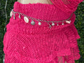 Small charm ocean shell chain belt