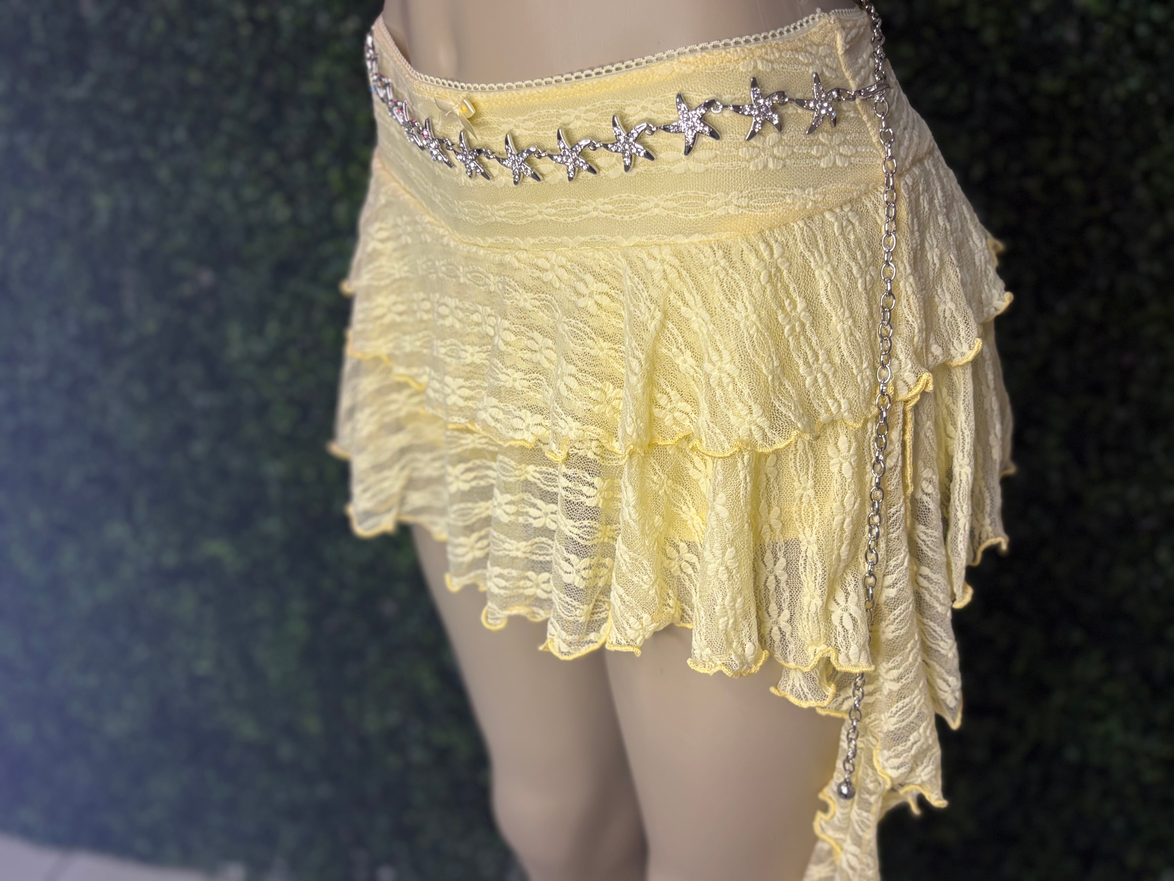 Dazzling starfish link chain belt