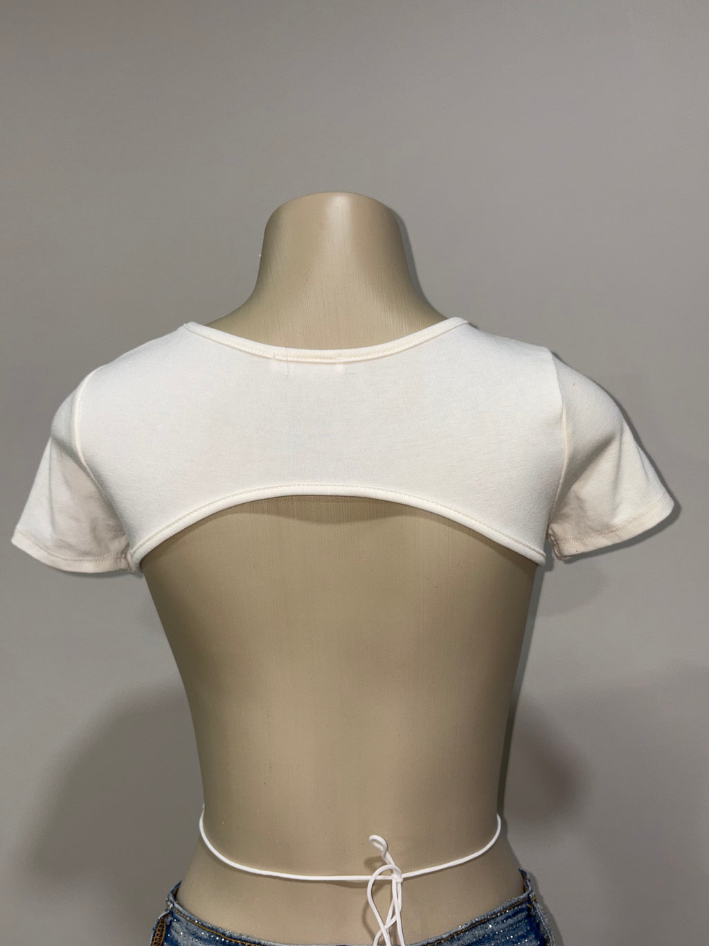 Open back with ties Top