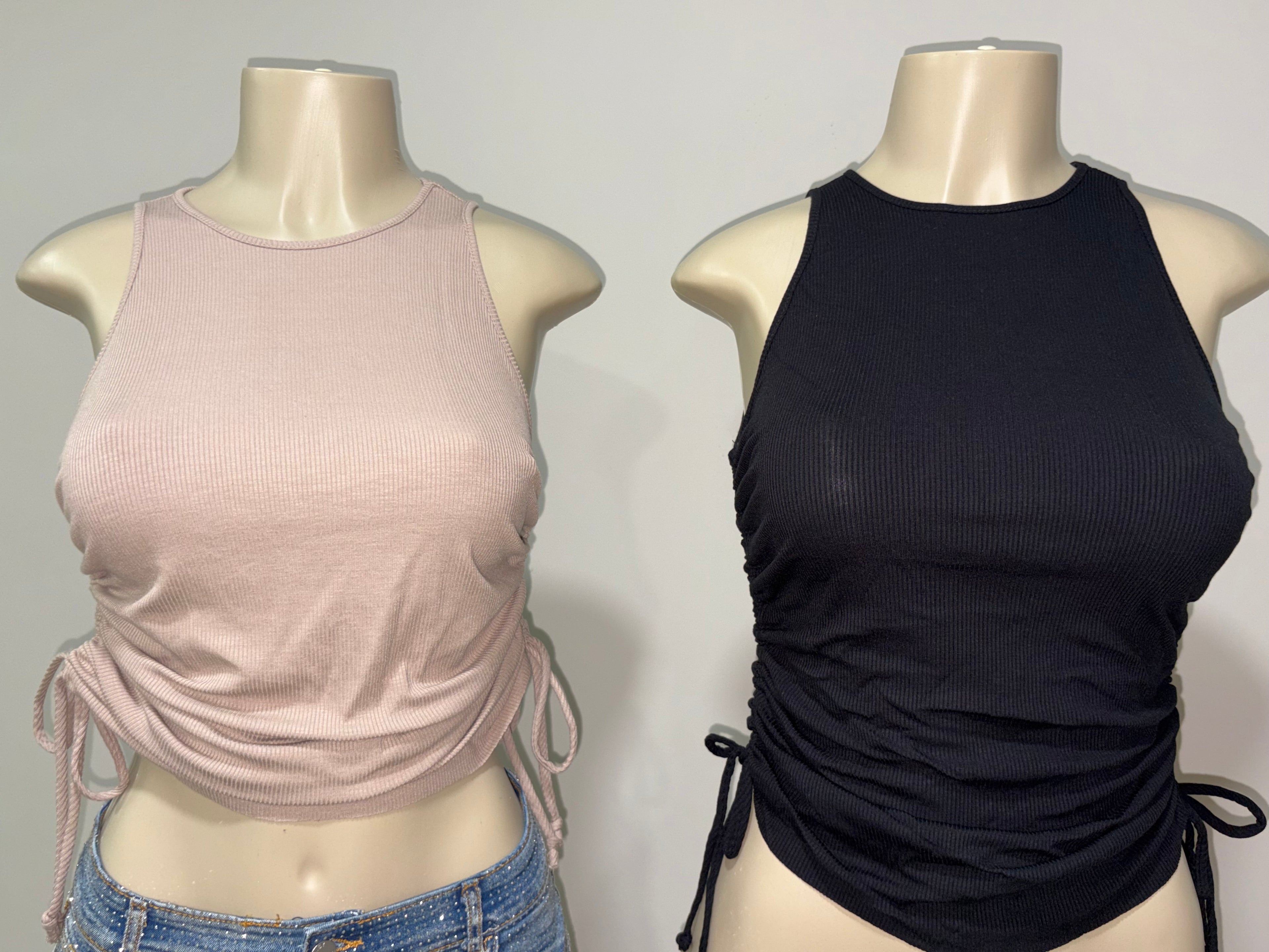 Tank top w side ties shirt