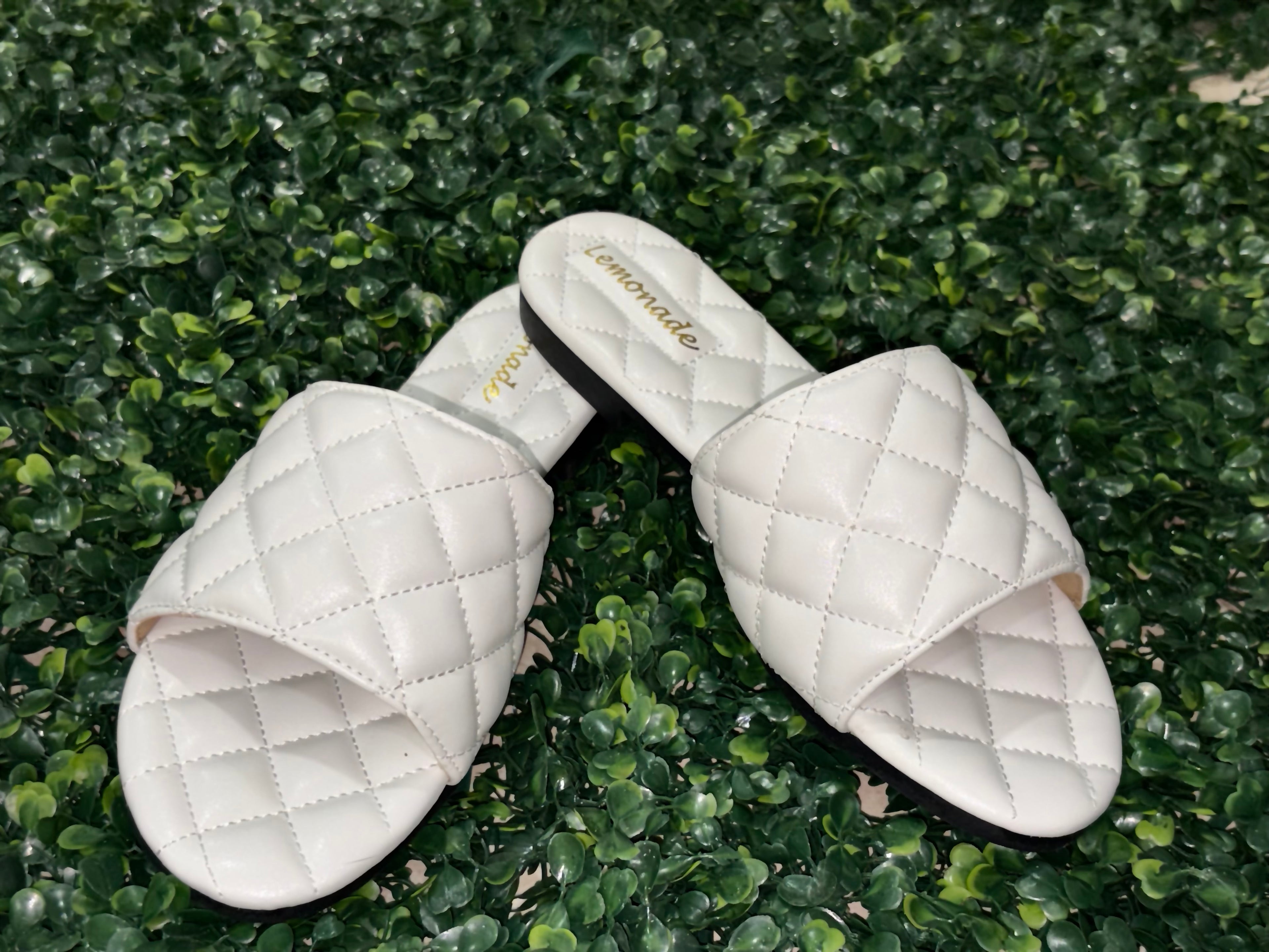Faux leather sandal