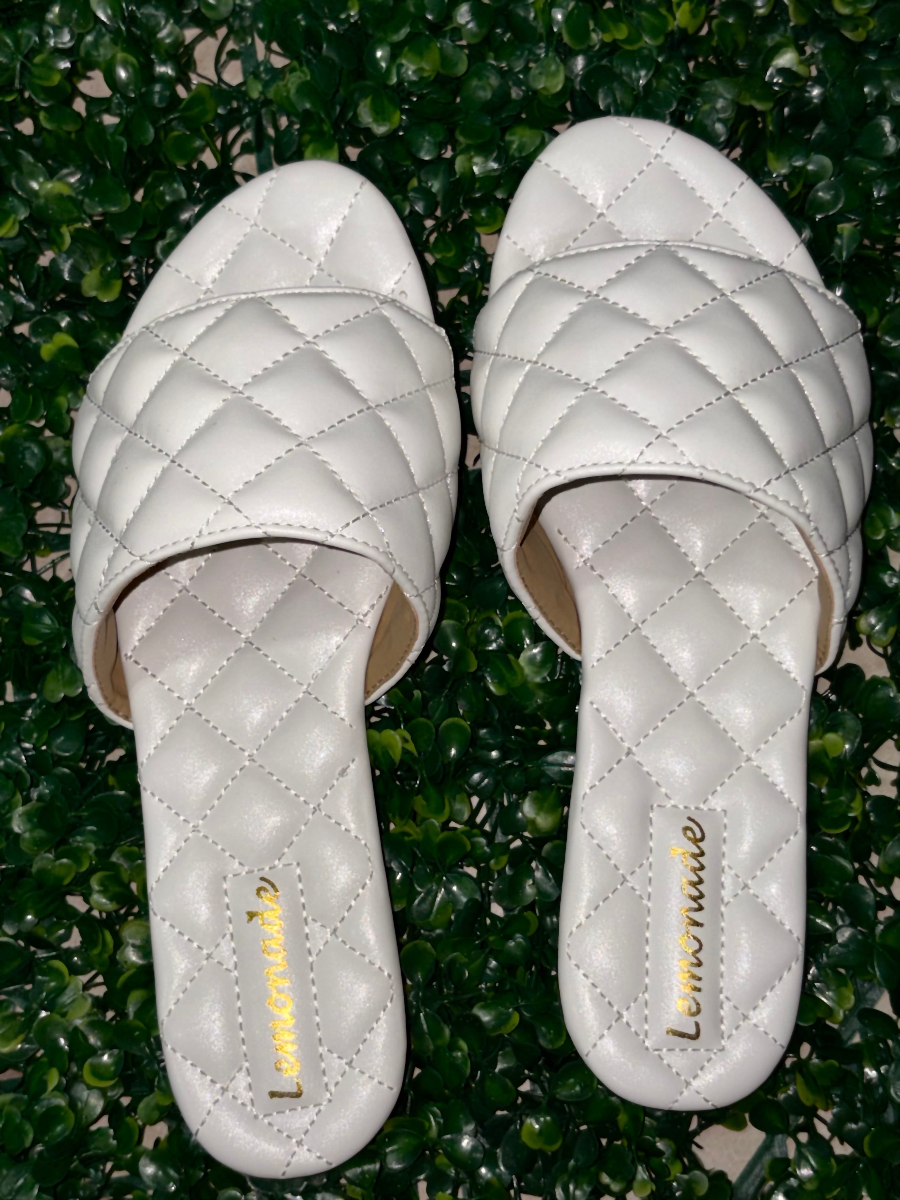 Faux leather sandal