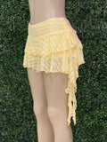 ASYMMETRICAL RUFFLED CIRCLE RUFFLE SKORT