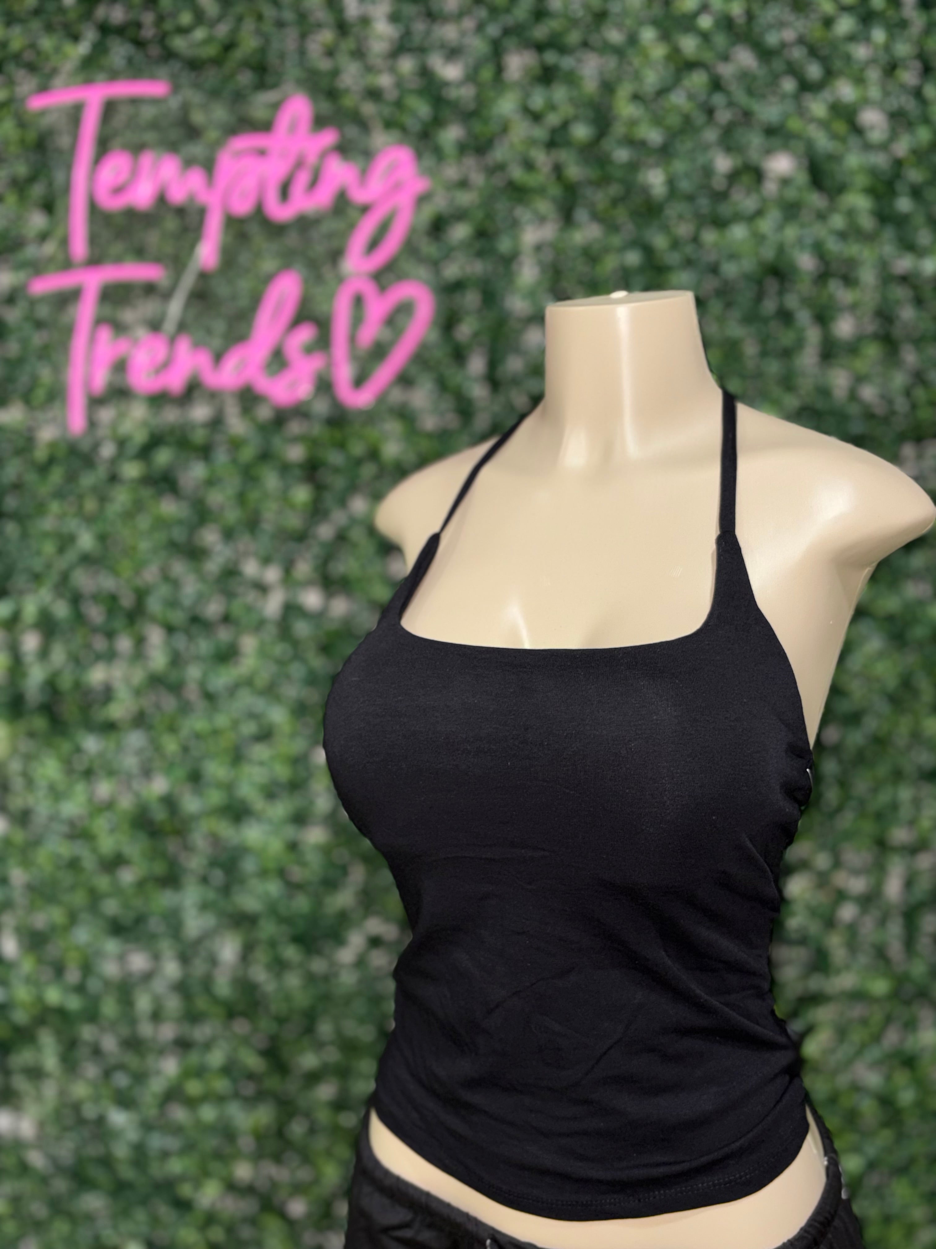 HALTER TIED BRA PADDED TANK