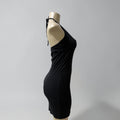 Neck tie open back dress