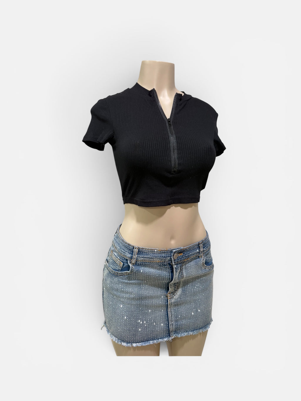 Zipper crop top