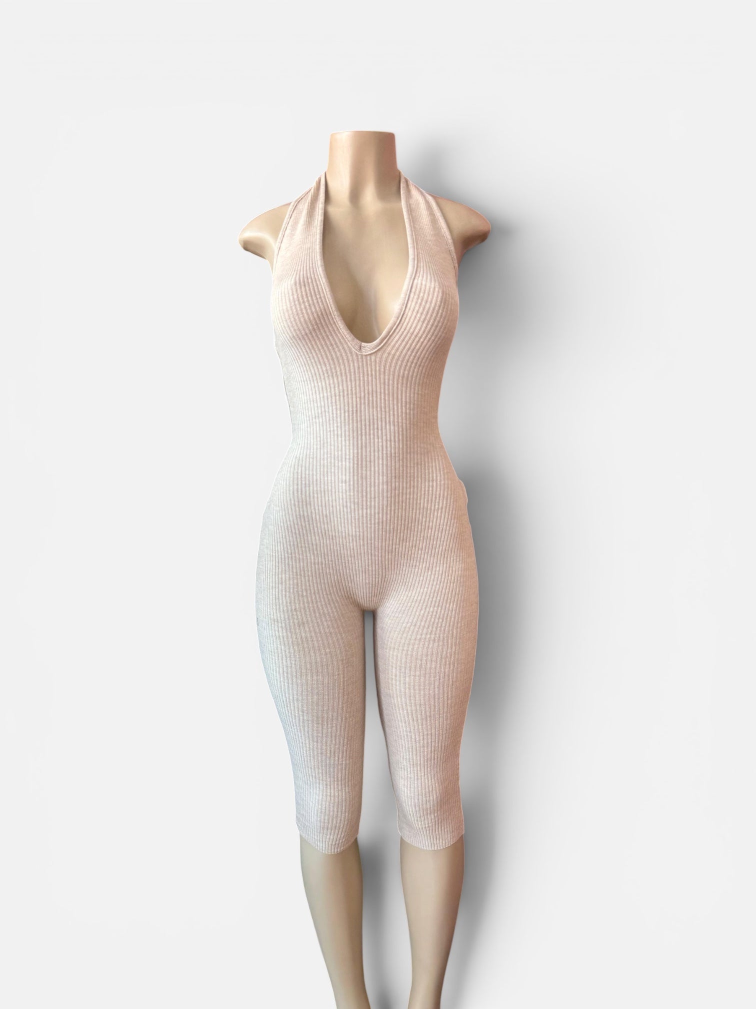 Open Back Capris Jumpsuit